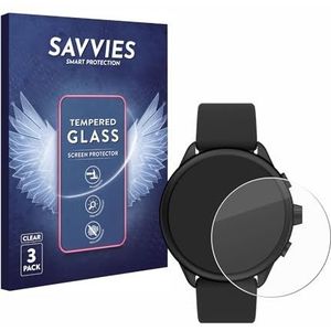 Savvies Tempered Glass Screen Protector voor Fossil Smartwatch Wellness (Gen 6) Hybrid (3 Stuks) - 9H Gehard Glas Scherm Beschermer