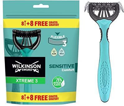 Wilkinson Xtreme Iii Sensitive Wegwerpmesjes 8+4, 12 Stuk