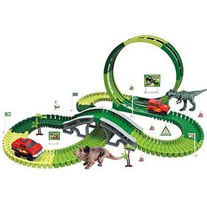 Xiliary Dinosaurus Auto Speelgoed Cars Racebaan Tracks Dino Speelgoed Verjaardagscadeau voor kinderen van 3, 4, 5 en 6 jaar, voor jongens en meisjes