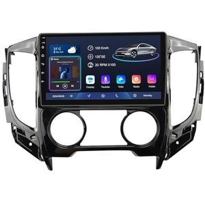 Android 14 9 Inch Touchscreen Autoradio 2 Din voor Mitsubishi L200 2015-2019 met CarPlay & Android Auto Stuurbediening GPS Navigatie AHD Backup Camera Bluetooth (A, YS10 (2+32G))