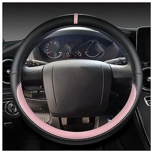 Afdekking Voor Het Stuur Voor Peugeot Voor Boxer Microfiber Leer Antislip Auto Stuurhoes Auto Accessoires Stuurhoes Auto(PINK)