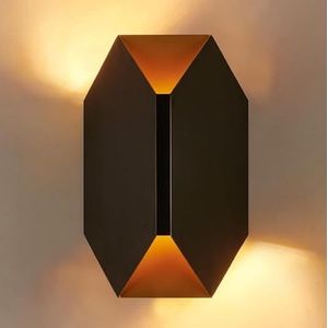 YJIANGH Hardware Wandlamp Wandlamp Zwarte Wandkandelaar for Slaapkamer Woonkamer Studeerkamer Eetkamer Trap Veranda Hal Restaurant-E14 Socket,23cm Binnenverlichting Armatuur