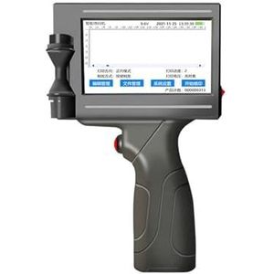 Slimme handheld inkjetprinter Kleine automatische codeermachine Assemblagelijn Etikettenverpakkingszak QR-code Barcode Logoprinter(Black ink cartridge)