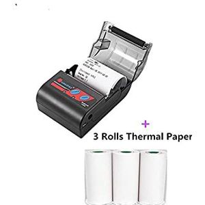 Handinkjetprinterkit, Handheld Bluetooth-thermische ontvangstprinter Mobiele Mini 58mm draagbare printer USB Tickets-printers voor codedatumlogolabel(Printer Only)