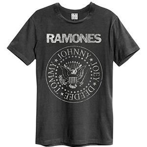 RAMONES - CLASSIC SEAL T SHIRT VINTAGE CHARCOAL XX LARGE