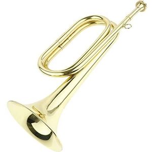 Trompet Hoorn Goud Messing Cavalerie Trompet Bugel Voor Scouting Marching Band Koperblazers Bugel