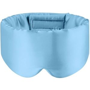 Oogmaskers, Moerbei Zijden Oogmasker Pak van 2 Multicolor(Light Blue)