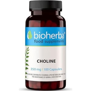 CHOLINE 350 mg 100 capsules - Supplement voor Lever Detox en Gezondheidsondersteuning door BIOHERBA