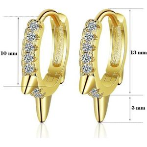 Bohemen Eenvoudige hoepel oorbellen rij Crystal Stud goud/wit glanzend charmante Huggies kleine piercing oorbel sieraden voor vrouwen geschenken