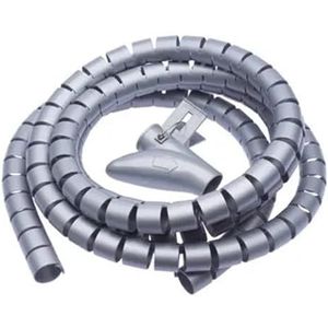 Kabelmanagementhuls, Spiraalkabelmanagementhoes met rits 2 meter, veelkleurig, meerdere maten(Grijs,10mm inside diameter)
