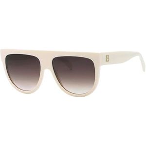 Laura Biagiotti LBS13 ronde zonnebril voor dames, modieuze bril, stijlvolle bril, Zilver