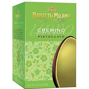 Cremino dubbele laag | Gianduja chocolade | witte pistache chocolade | Baratti & Milano | 250 g | paaseieren | cadeau-idee Pasen