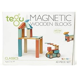 Tegu 42P-SNS-508T stuks Tegu magnetische houten blokset, zonsondergang, meerkleurig