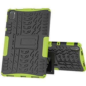 Tablet PC-hoes Tabletomslag Compatible with Xiaomi Mi Pad 5/Mipad 5 Pro 11 inch 2021 Bandentextuur Schokbestendig TPU+PC Beschermende hoes met opvouwbare handgreepstandaard Bescherming(Ye?il)