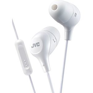 JVC HA-FX38M-W-E in-ear hoofdtelefoon met 1-knops afstandsbediening en microfoon wit