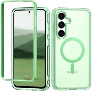 Telefoonschermbescherming Clear Case Compatible with Samsung Galaxy S24 Plus Case,Shockproof Protective Dustproof Double Full Body Front with Screen Protector Anti Yellowing Case Compatible with Samsu