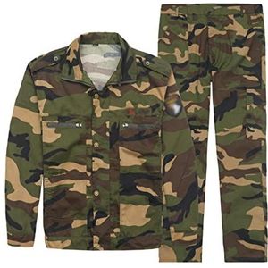 Mannen Tactische Bdu Camouflage Pak, Militaire Shirt Jas Jas En Broek, Camouflage Overalls Lente En Herfst., Camouflage, XL