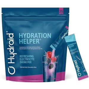 Hydraid Hydration Helper® BERRY – Rapid Rehydration & Recovery – Elektrolytenpoeder met 1118 mg elektrolyten voor sport en snel herstel – 25 zakjes met bosbes smaak