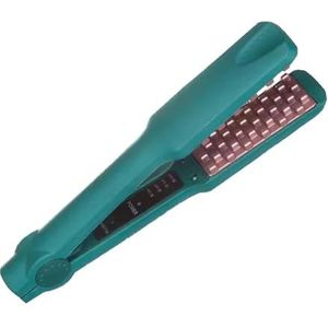 LLXBFNMC Mini 3D Raster Haar Crimper Krultang Volumizing Haar Ijzer Keramische Maïs Perm Spalk Flat Iron Hair Styling Tools Cadeau for Vrouwen fangzi (Color : Groente, Size : Us)