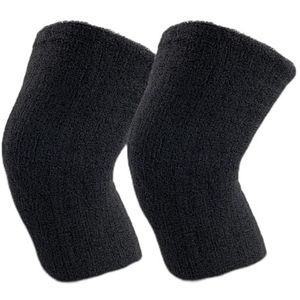 Knieondersteuning, Unisex Katoenen Kniebeschermers For Warmte En Beenondersteuning For Fitness En Dans Kniebandages(Black-b)