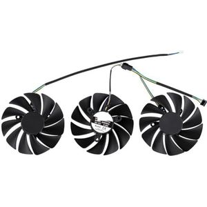 GA92S2U 4PIN GPU-koelventilator voor ZOTAC RTX 3070 Ti 3080 3090 voor Trinity OC grafische videokaartkoeler GFY09215M12SPA(Black 3-Fan)