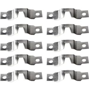 DYYK 10Pcs Fotolijst Hanger Rvs Haak Gespen Hangers Olieverf Spiegel Haken Bevestigingsmiddelen 48*11mm