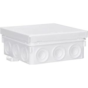Voxura 10 stuks vochtige ruimte opbouw-aansluitdoos verdeeldoos 100 x 100 x 42 mm IP55 aftakkast AP wit