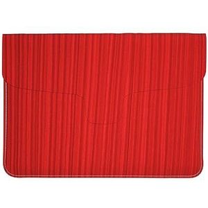Rode verticale strepen laptophoes, schattige laptophoezen 13 inch, gezwollen laptopbeschermhoes voor Apple Mac Pro/13 inch MacBook Air 2022-2018, waterdicht