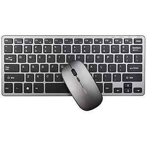 draadloos mechanisch toetsenbord, draadloos toetse Windows PC Desktop Smart TV-zwart en grijs