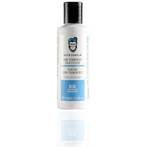 Slick Gorilla Veganistische en dierproefvrije semi-permanente blauwe haarkleuring (3,38 Fl Oz, 100 ml blauw)