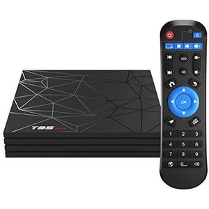 Android TV Box, Android 9.0 TV-Box, 4 GB RAM 32 GB ROM H6 Quad-Core Cortex-A53, unterstützt 3D 6 K Ultra HD H.265 2,4 GHz WiFi Ethernet HD Smart TV Box