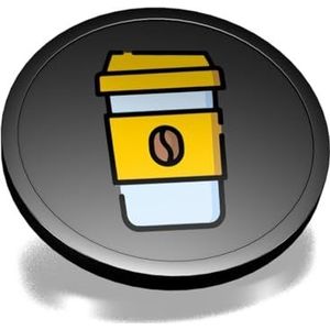 CombiCraft Koffie-To-Go consumptiemunten zwart - munten met een opdruk van koffiebeker to go - diameter 29 mm - verpakking 100 stuks - handig betaalmiddel voor festivals, evenementen en horeca
