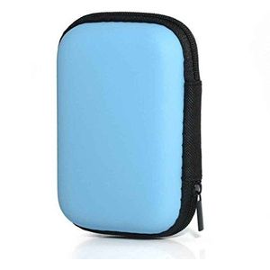 Oortelefoon Draagtas Bedrade Headset Opbergdoos Opladen Organizer Multifunctionele Bescherming Pouch Outdoor Office Reizen Blauw