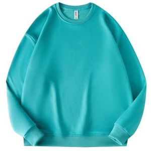 Leader of the Beauty Unisex oversized sweatshirt met ronde hals heren pullover truien lange mouwen herfst outfits 2024, Tiffany Blauw, S