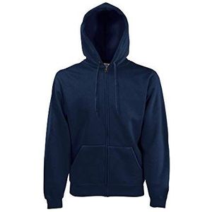 Fruit of the Loom Sweatjack met capuchon, deep navy, M