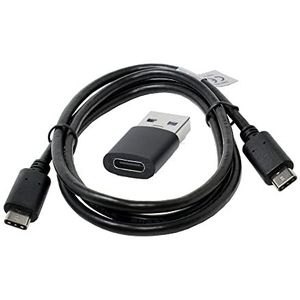 USB kabel + adapter compatibel met Motorola moto g52, USB 3.0 voor snelle overdracht, 1 meter