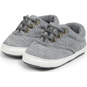 ohsofy Zachte pasgeborenen jongens meisjes canvas sneakers kinderen slip-on antislip pasgeborenen eerste wandelaars snoepschoenen voor 0-18 maanden, Y2 Grijs, 6-12 Maanden