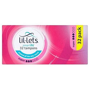 Lil-super-tampons kunnen 32 per verpakking