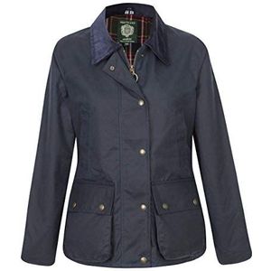 Portmann Dames Belmont Wax Jas, marineblauw, 38