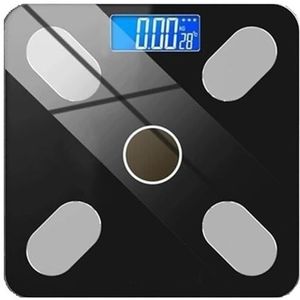 Weegschaal Badkamerweegschaal Elektronische Zonneweegschaal Weegschaal Lichaamsvetweegschaal Multifunctioneel Personenweegschaal(Black)