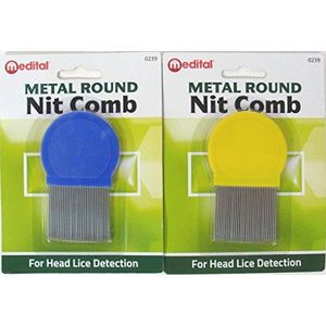 Standaard kwaliteit metalen ronde luizen nit luis detectie verwijdering kam regelmatig gebruik