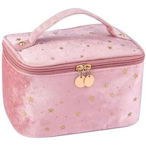 Make-uptas Vrouwen Cosmetische Tas Reizen Hand Wassen Tas Fluwelen Cosmetische Opbergtas Make Up Bag, roze, Eén maat