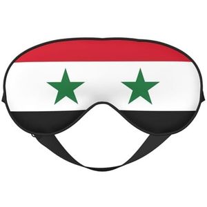 sttung Vlag van Syrische Arabische Republiek Print Travel - Friendly Sleep Soft Eye Mask: Compact, lichtgewicht, verstelbare riem