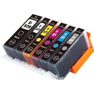 Compatibele inktcartridge PGI-520 CLI-521 for iP3600 4600 4700 MP 540 550 560 620 630 640 980 MX860 printer(1SET 6PCS)