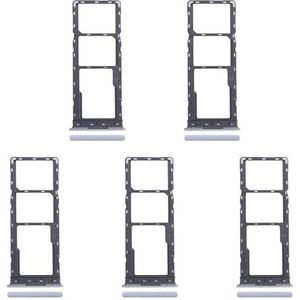ZZjingli for Infinix Smart 8 X6525 5 stuks SIM-kaarthouder + SIM-kaarthouder + Micro SD-kaarthouder (zilver) (goud) (zwart)(Silver)