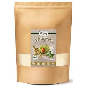 Biojoy BIO-Ashwagandha poeder, rauw (1 kg), gemalen ashwagandhawortel, Indiase ginseng (Withania Somnifera)