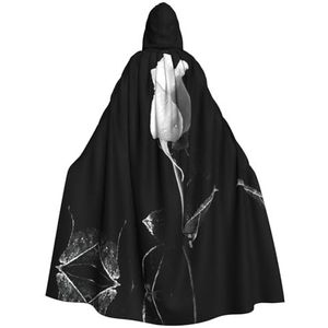 MDATT Hooded Mantel Voor Mannen, Halloween Heks Cosplay Gewaad Kostuum, Carnaval Feestbenodigdheden, Monochrome Rose