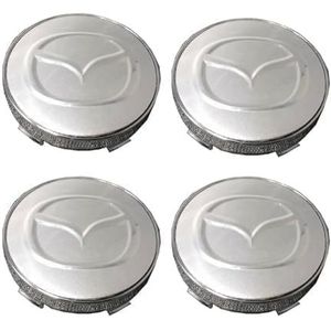 4 stuks auto wielnaafdoppen voor Mazda 65mm auto wielnaafdoppen vervangende naafdoppen wielnaafdoppen stickers C