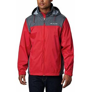 Columbia Heren Big and Tall Glennaker Lake Regenjas met rits aan de voorkant, klein, bergrood/grafiet, Berg Rood/Grafiet, Men's Small
