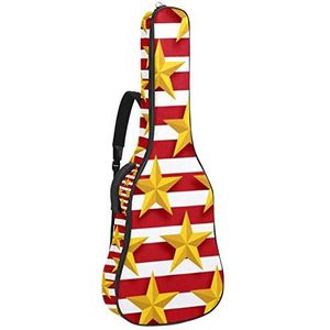 Gitaar Gig Bag Waterdichte Rits Zachte Gitaar Rugzak, Bass Akoestische & Klassieke Folk Elektrische Gitaar Tas Streep Ster